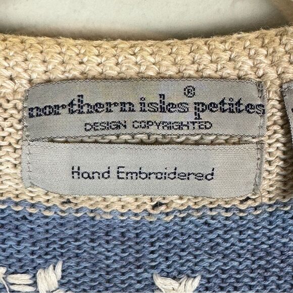 Vintage Northern Isles Petites Hand-embroidered Vest Americana PS - Picture 4 of 10